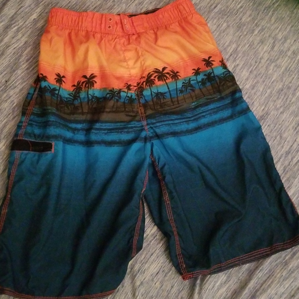 Boy's Palm tree beach bath suit